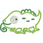 Stickdatei - Dschungeltiere Appli Gecko